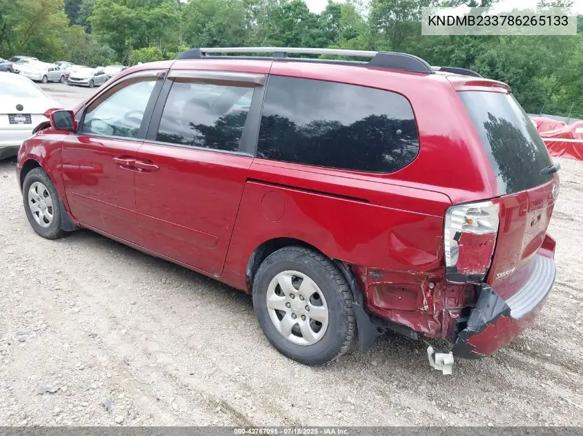 2008 Kia Sedona Lx VIN: KNDMB233786265133 Lot: 42767095