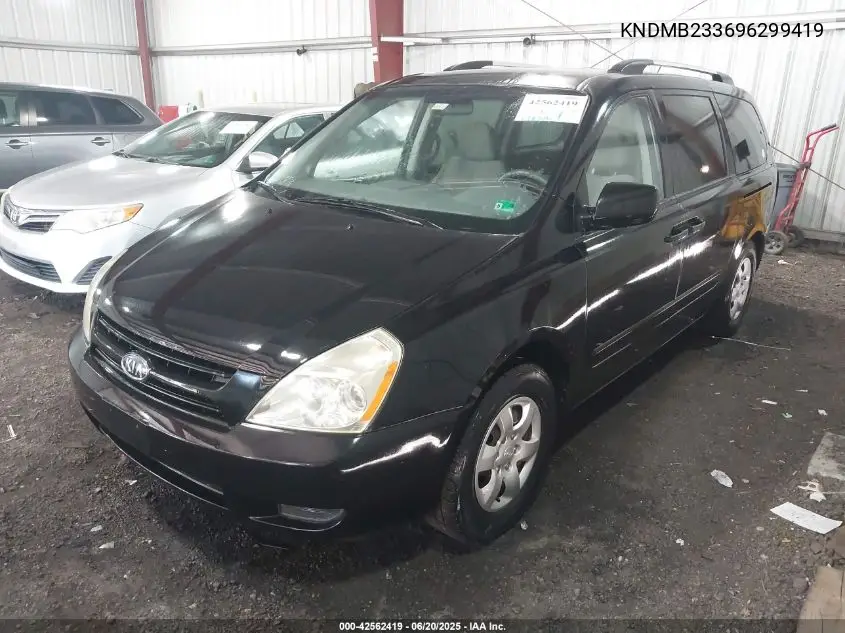 2009 Kia Sedona Lx VIN: KNDMB233696299419 Lot: 42562419