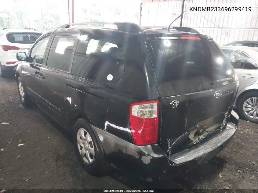 2009 Kia Sedona Lx VIN: KNDMB233696299419 Lot: 42562419