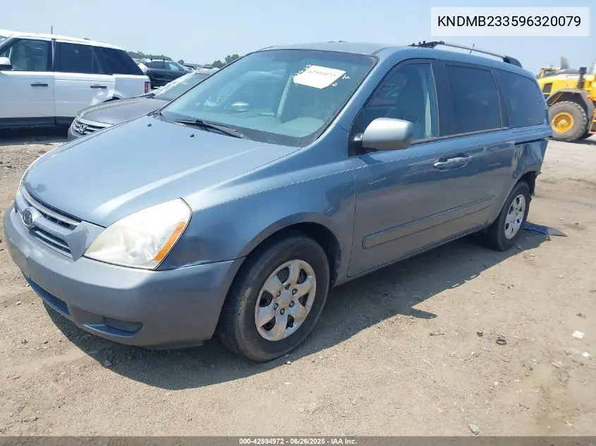 2009 Kia Sedona Lx VIN: KNDMB233596320079 Lot: 42594972