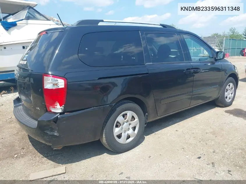 2009 Kia Sedona Lx VIN: KNDMB233596311348 Lot: 42699109