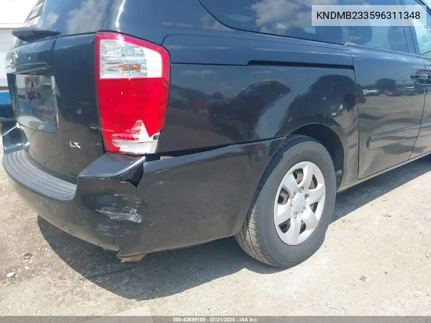 2009 Kia Sedona Lx VIN: KNDMB233596311348 Lot: 42699109