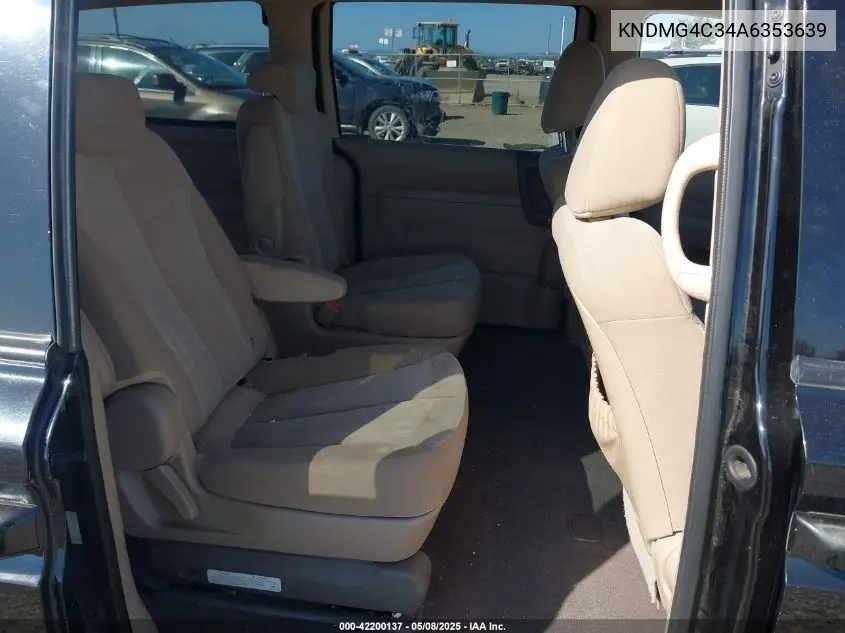 2010 Kia Sedona Lx VIN: KNDMG4C34A6353639 Lot: 42200137
