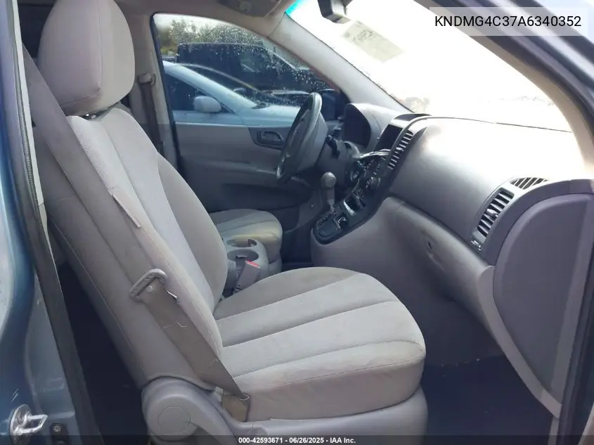 2010 Kia Sedona Lx VIN: KNDMG4C37A6340352 Lot: 42593671