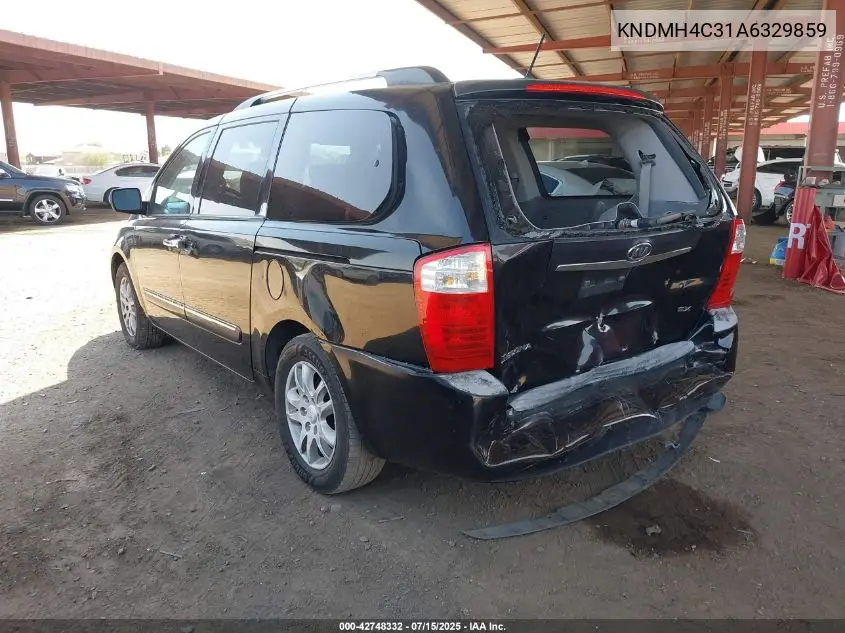 2010 Kia Sedona Ex VIN: KNDMH4C31A6329859 Lot: 42748332
