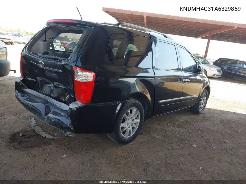 2010 Kia Sedona Ex VIN: KNDMH4C31A6329859 Lot: 42748332
