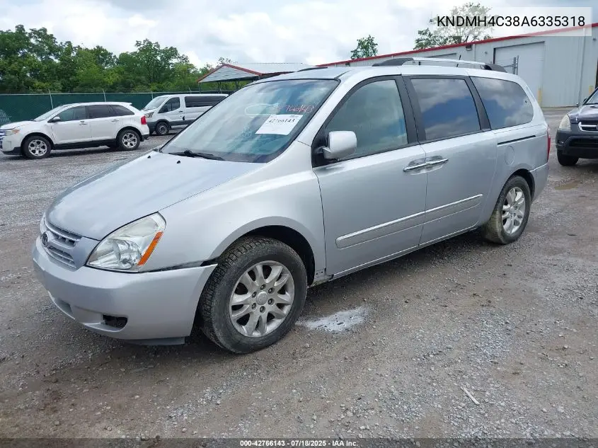 2010 Kia Sedona Ex VIN: KNDMH4C38A6335318 Lot: 42766143