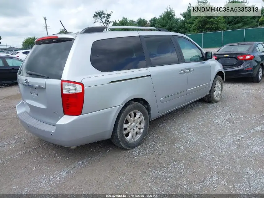 2010 Kia Sedona Ex VIN: KNDMH4C38A6335318 Lot: 42766143