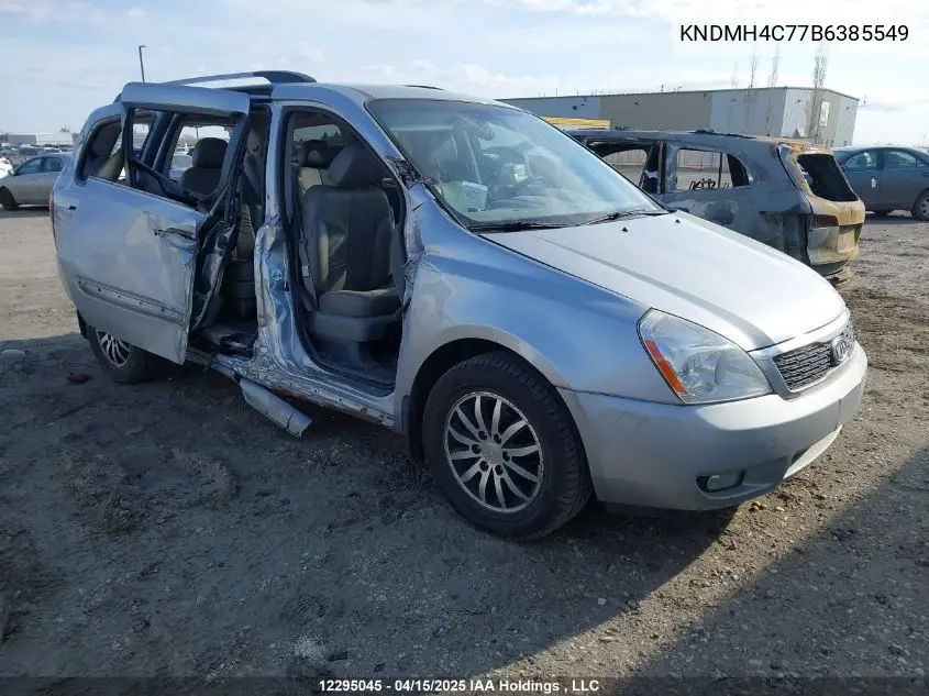 2011 Kia Sedona Ex VIN: KNDMH4C77B6385549 Lot: 12295045X