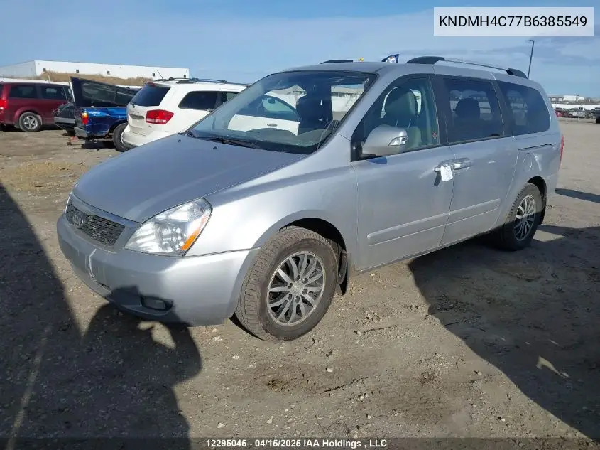 2011 Kia Sedona Ex VIN: KNDMH4C77B6385549 Lot: 12295045X