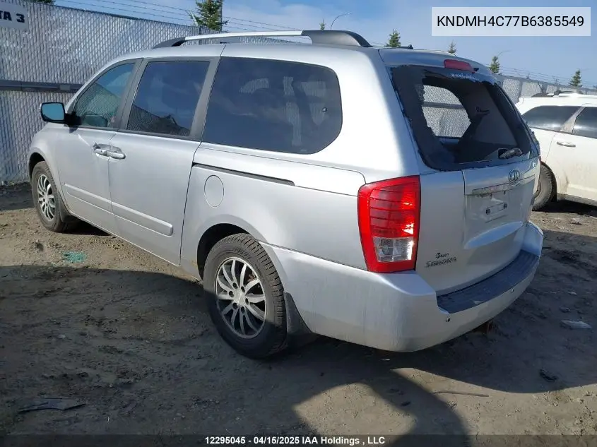 2011 Kia Sedona Ex VIN: KNDMH4C77B6385549 Lot: 12295045X