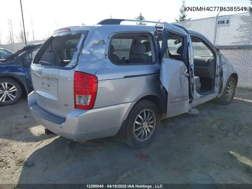 2011 Kia Sedona Ex VIN: KNDMH4C77B6385549 Lot: 12295045X