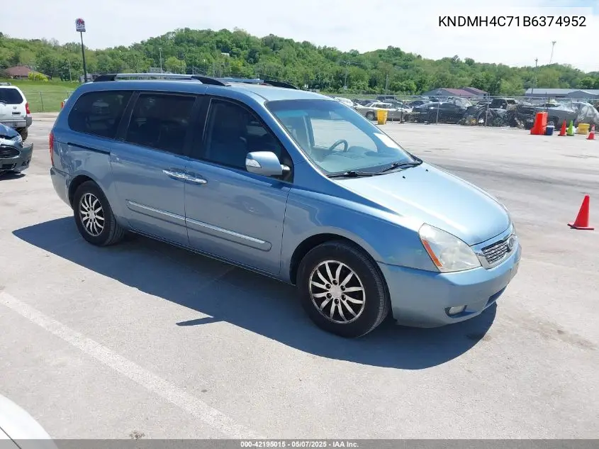 2011 Kia Sedona Ex VIN: KNDMH4C71B6374952 Lot: 42195015
