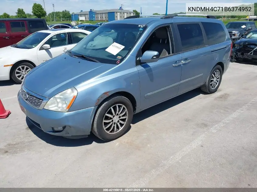 2011 Kia Sedona Ex VIN: KNDMH4C71B6374952 Lot: 42195015