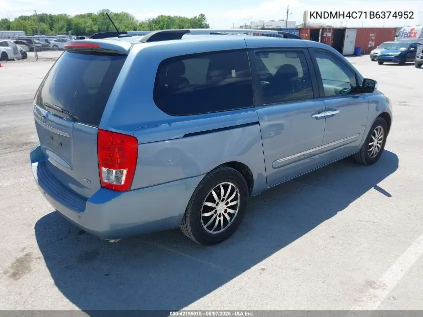 2011 Kia Sedona Ex VIN: KNDMH4C71B6374952 Lot: 42195015