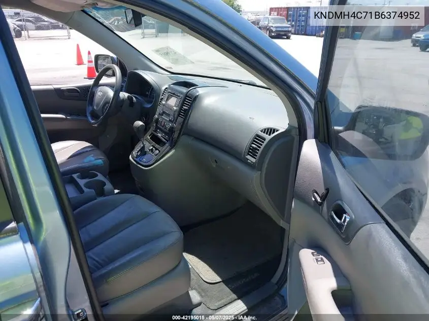 2011 Kia Sedona Ex VIN: KNDMH4C71B6374952 Lot: 42195015