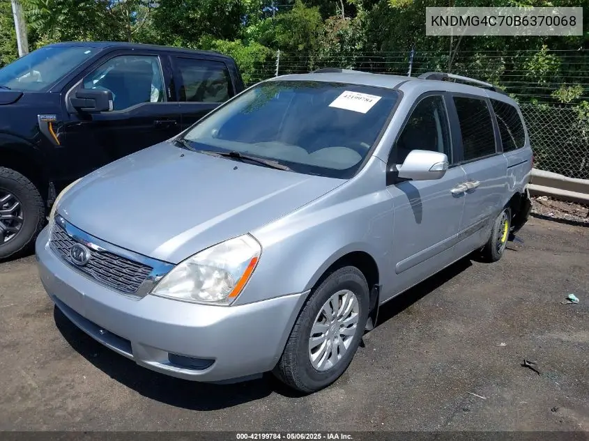 2011 Kia Sedona Lx VIN: KNDMG4C70B6370068 Lot: 42199784