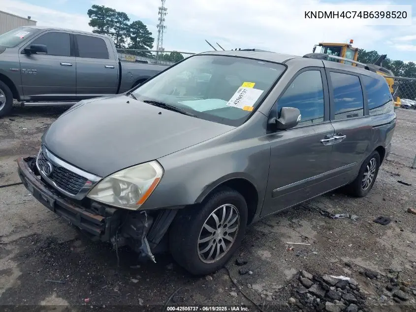 2011 Kia Sedona Ex VIN: KNDMH4C74B6398520 Lot: 42505737