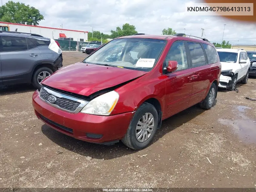 2011 Kia Sedona Lx VIN: KNDMG4C79B6413113 Lot: 42518545
