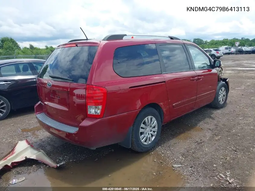2011 Kia Sedona Lx VIN: KNDMG4C79B6413113 Lot: 42518545