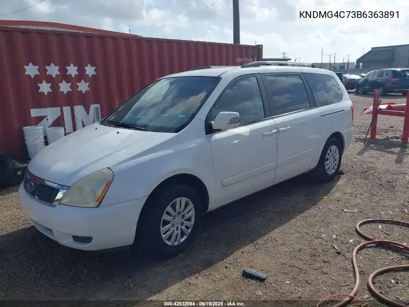 2011 Kia Sedona Lx VIN: KNDMG4C73B6363891 Lot: 42532064