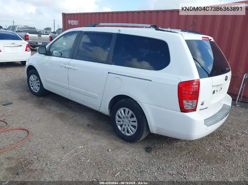 2011 Kia Sedona Lx VIN: KNDMG4C73B6363891 Lot: 42532064