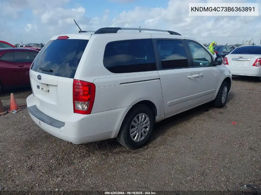 2011 Kia Sedona Lx VIN: KNDMG4C73B6363891 Lot: 42532064