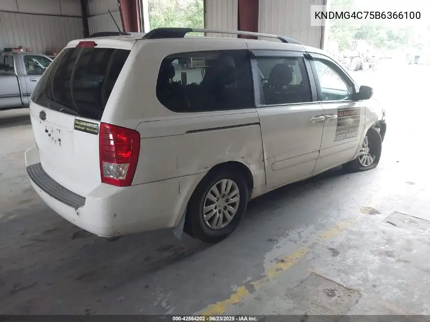 2011 Kia Sedona Lx VIN: KNDMG4C75B6366100 Lot: 42564202