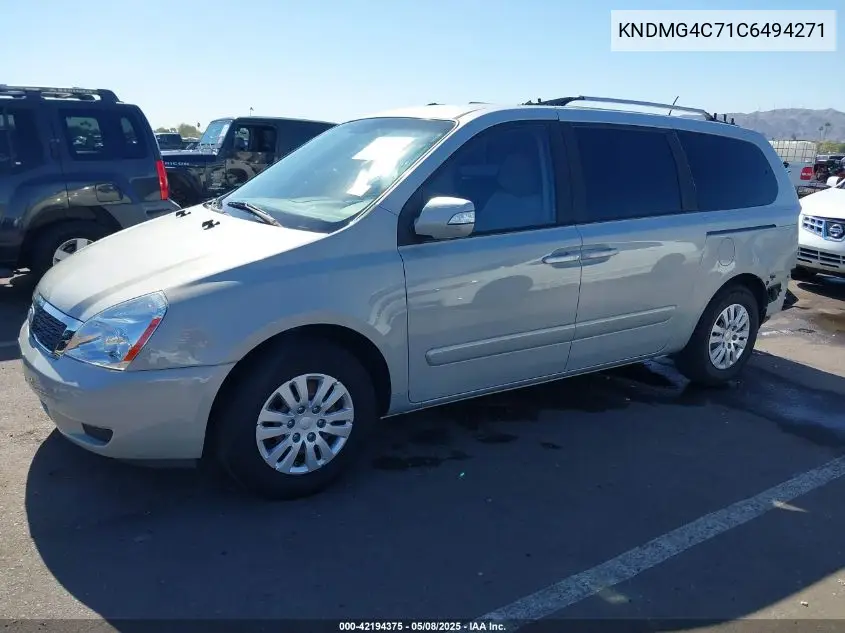 2012 Kia Sedona Lx VIN: KNDMG4C71C6494271 Lot: 42194375