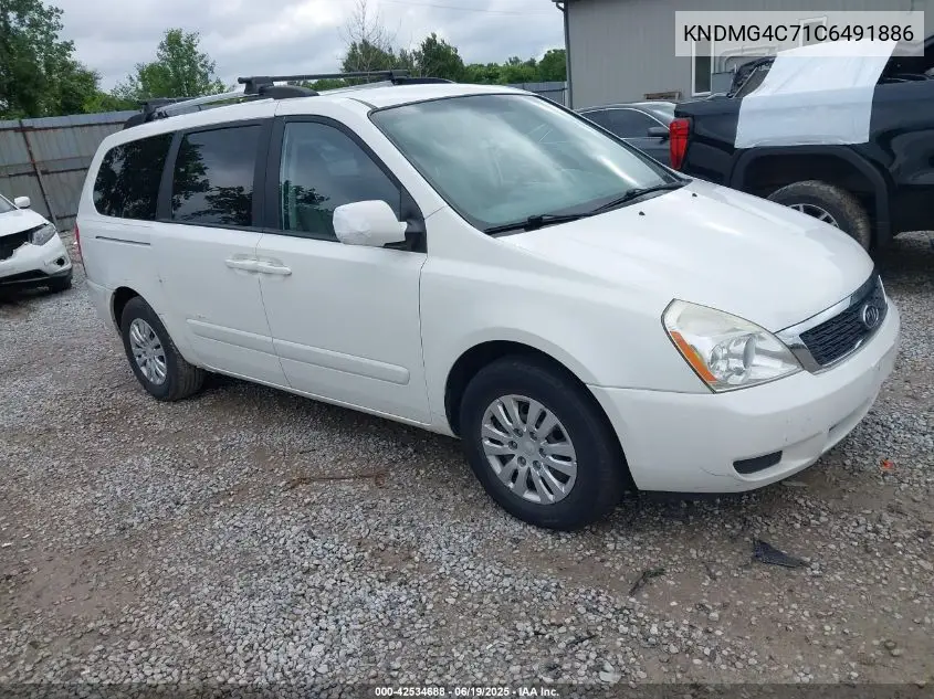 2012 Kia Sedona Lx VIN: KNDMG4C71C6491886 Lot: 42534688