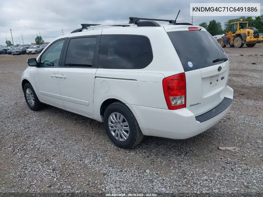 2012 Kia Sedona Lx VIN: KNDMG4C71C6491886 Lot: 42534688