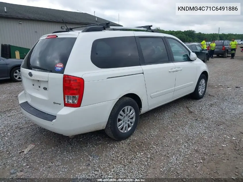 2012 Kia Sedona Lx VIN: KNDMG4C71C6491886 Lot: 42534688