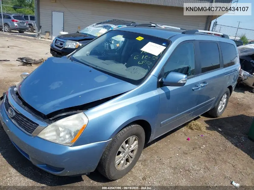 2012 Kia Sedona Lx VIN: KNDMG4C77C6434107 Lot: 42547396