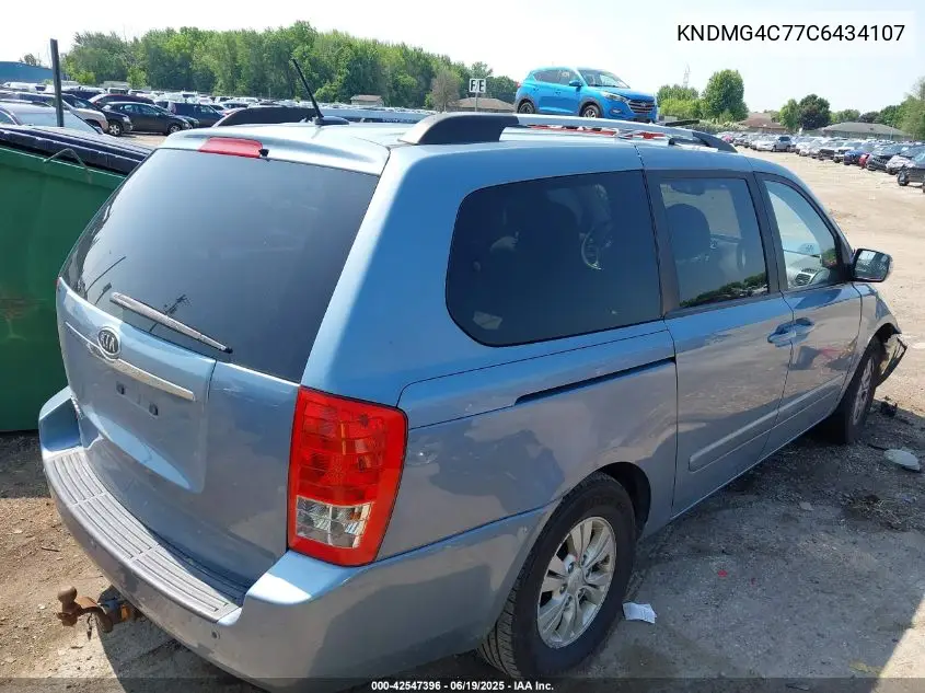 2012 Kia Sedona Lx VIN: KNDMG4C77C6434107 Lot: 42547396