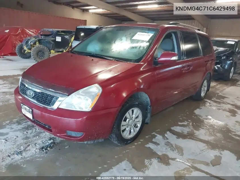 2012 Kia Sedona Lx VIN: KNDMG4C71C6429498 Lot: 42552779