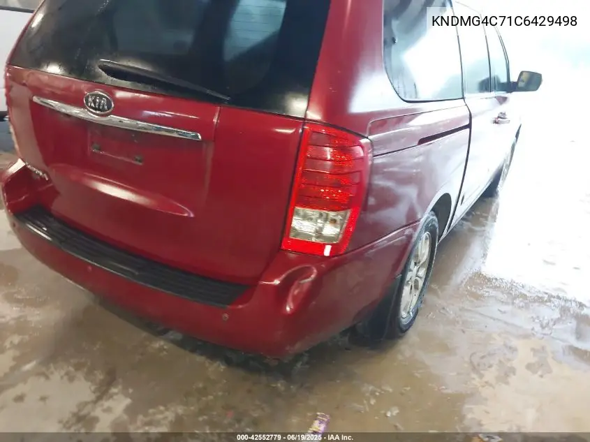 2012 Kia Sedona Lx VIN: KNDMG4C71C6429498 Lot: 42552779