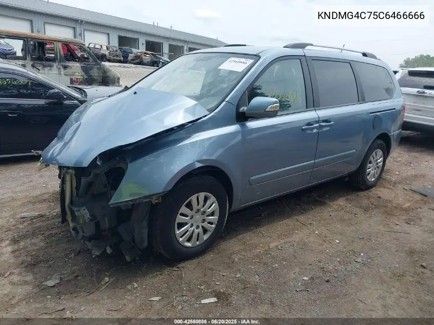 2012 Kia Sedona Lx VIN: KNDMG4C75C6466666 Lot: 42560886