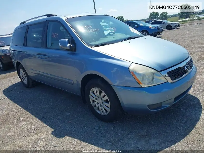 2012 Kia Sedona Lx VIN: KNDMG4C77C6503149 Lot: 42598809