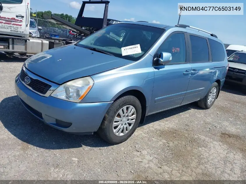 2012 Kia Sedona Lx VIN: KNDMG4C77C6503149 Lot: 42598809