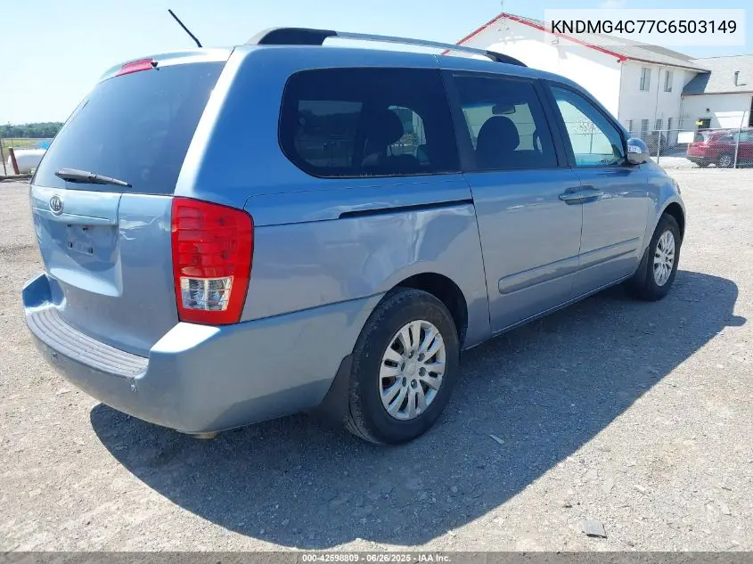 2012 Kia Sedona Lx VIN: KNDMG4C77C6503149 Lot: 42598809