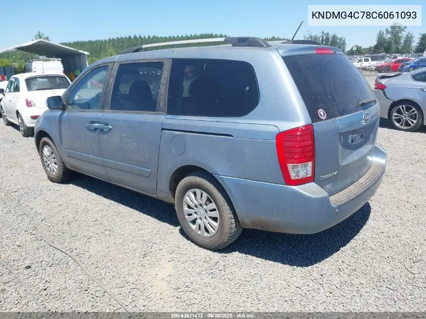 2012 Kia Sedona Lx VIN: KNDMG4C78C6061093 Lot: 42611412