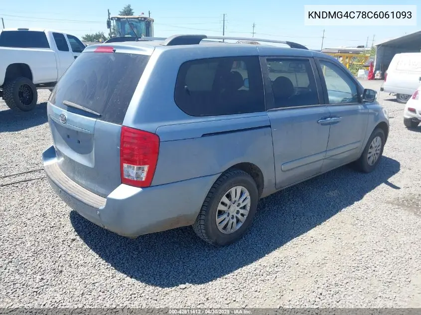 2012 Kia Sedona Lx VIN: KNDMG4C78C6061093 Lot: 42611412