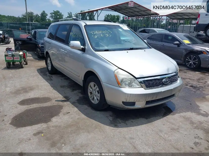2012 Kia Sedona Lx VIN: KNDMG4C70C6457034 Lot: 42625653
