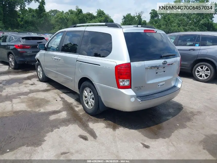 2012 Kia Sedona Lx VIN: KNDMG4C70C6457034 Lot: 42625653
