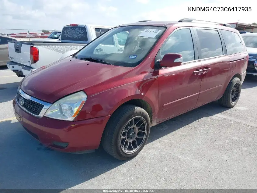 2012 Kia Sedona Lx VIN: KNDMG4C73C6417935 Lot: 42632512