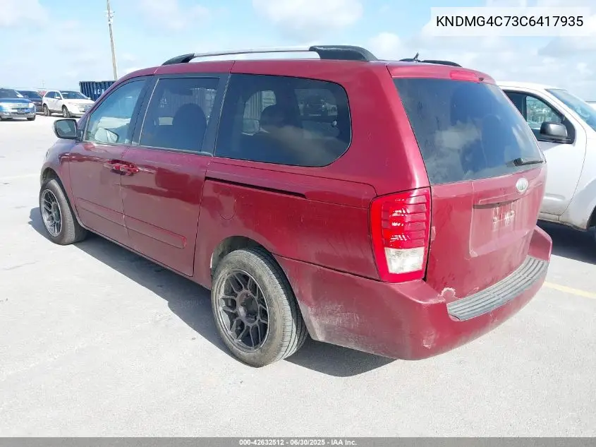 2012 Kia Sedona Lx VIN: KNDMG4C73C6417935 Lot: 42632512