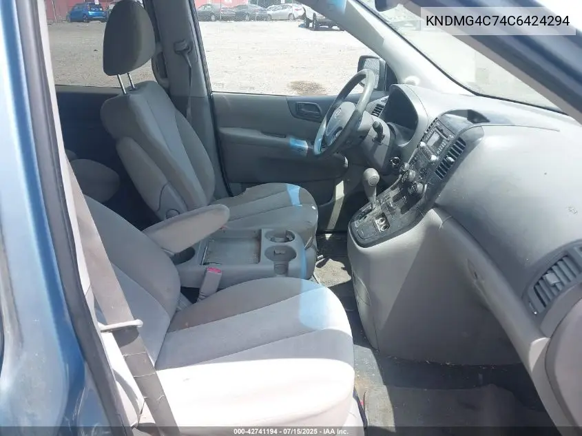 2012 Kia Sedona Lx VIN: KNDMG4C74C6424294 Lot: 42741194