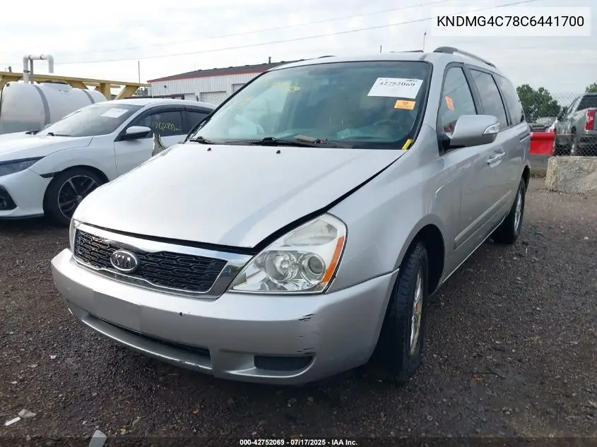 2012 Kia Sedona Lx VIN: KNDMG4C78C6441700 Lot: 42752069