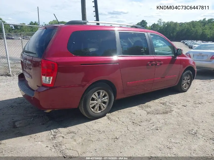 2012 Kia Sedona Lx VIN: KNDMG4C73C6447811 Lot: 42780093