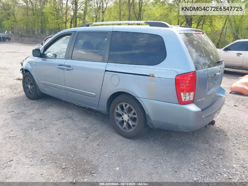 2014 Kia Sedona Lx VIN: KNDMG4C72E6547725 Lot: 42255544